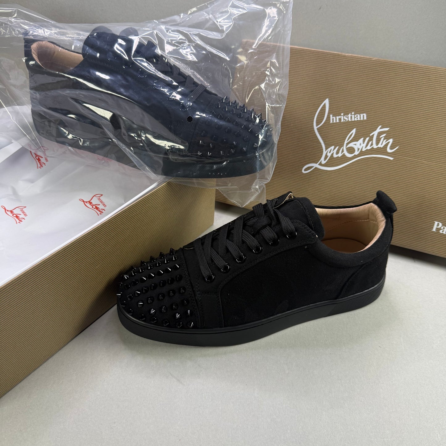 Louboutin Low Spikes "Black"